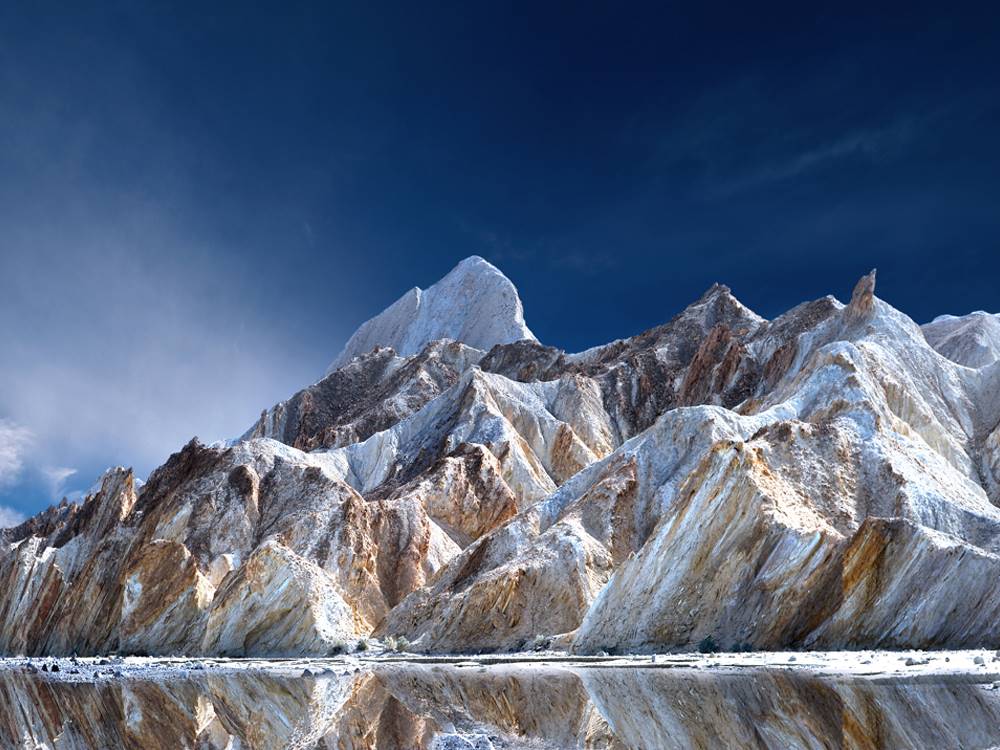 Snow capped mountains