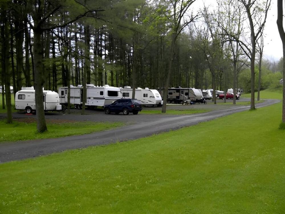 View of the RV sites at Greene Hills Resort and Campground