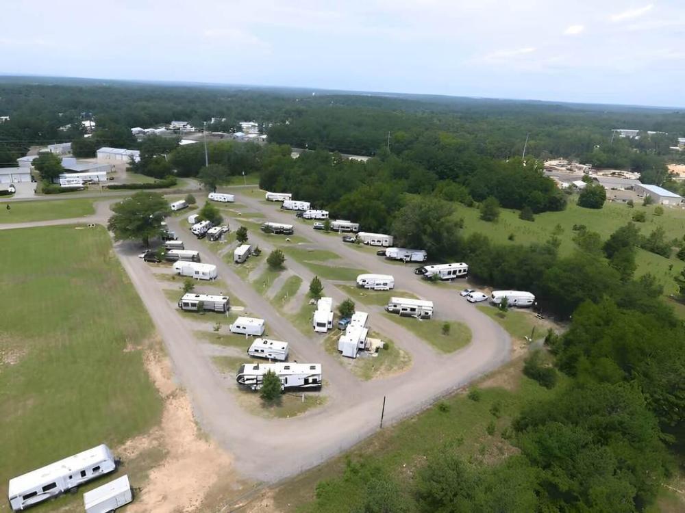 Aerial view of South Tyler RV Park