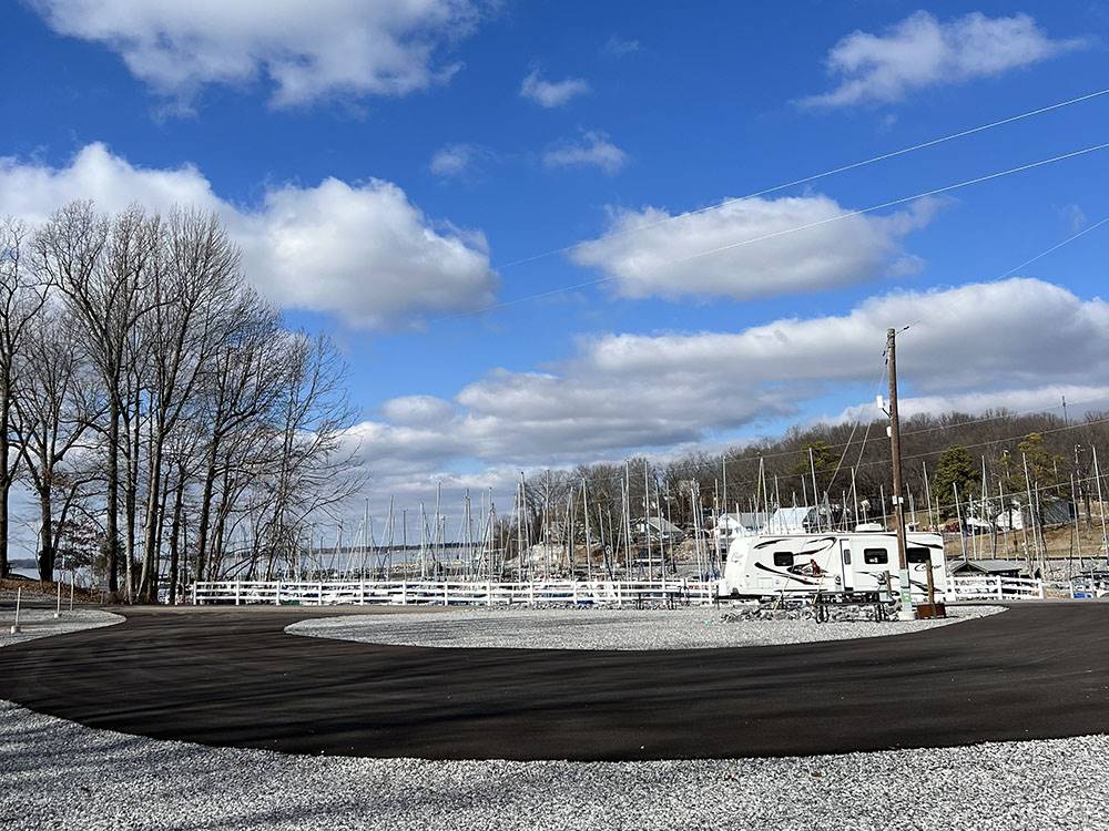 A road that leads to an RV site