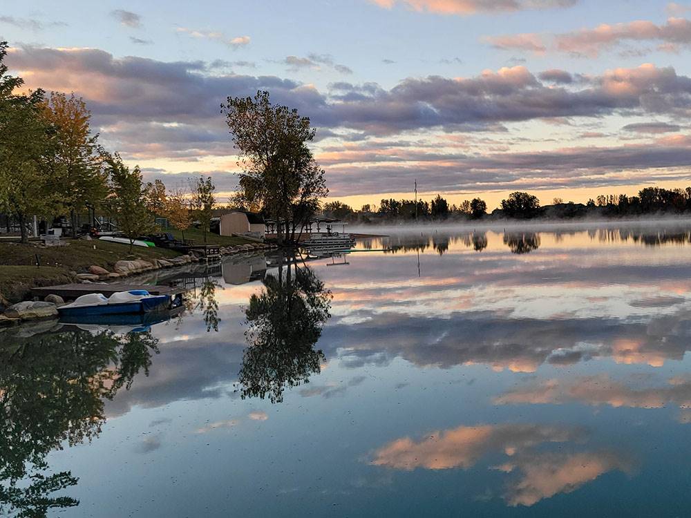 A beautiful sunset over the water