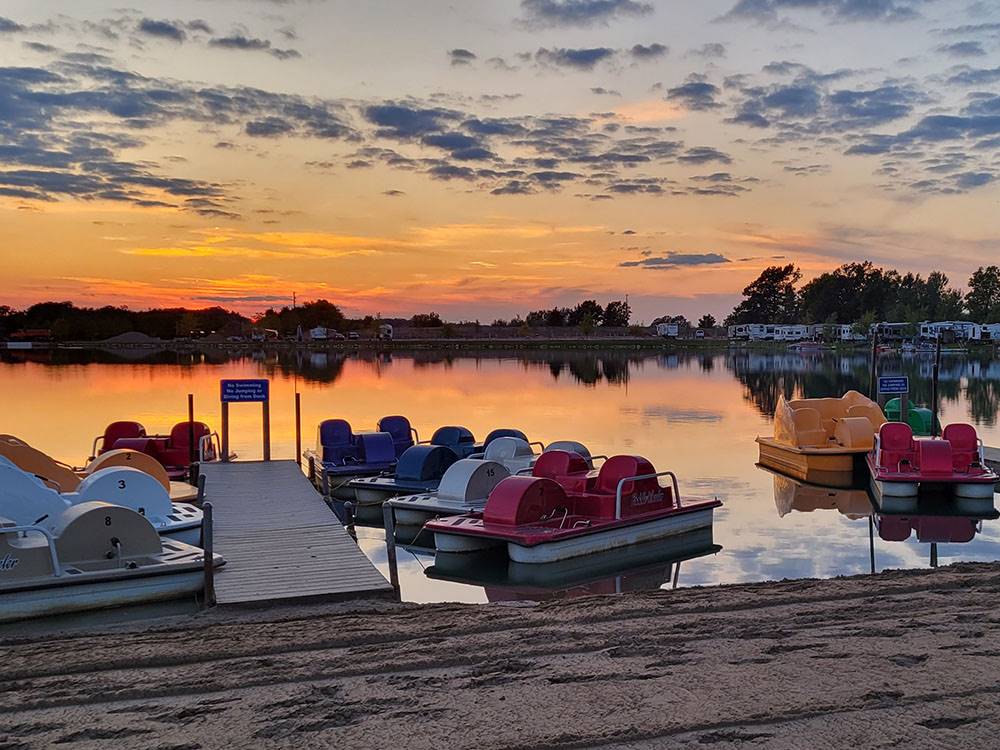 Pedal boat rentals on the water