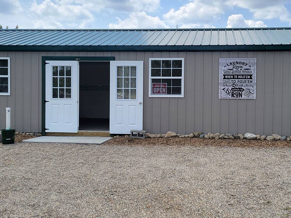 Exterior of the laundry facilities