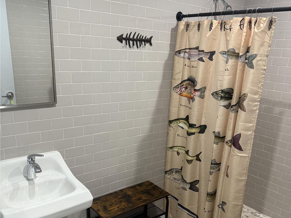 Interior of a clean restroom