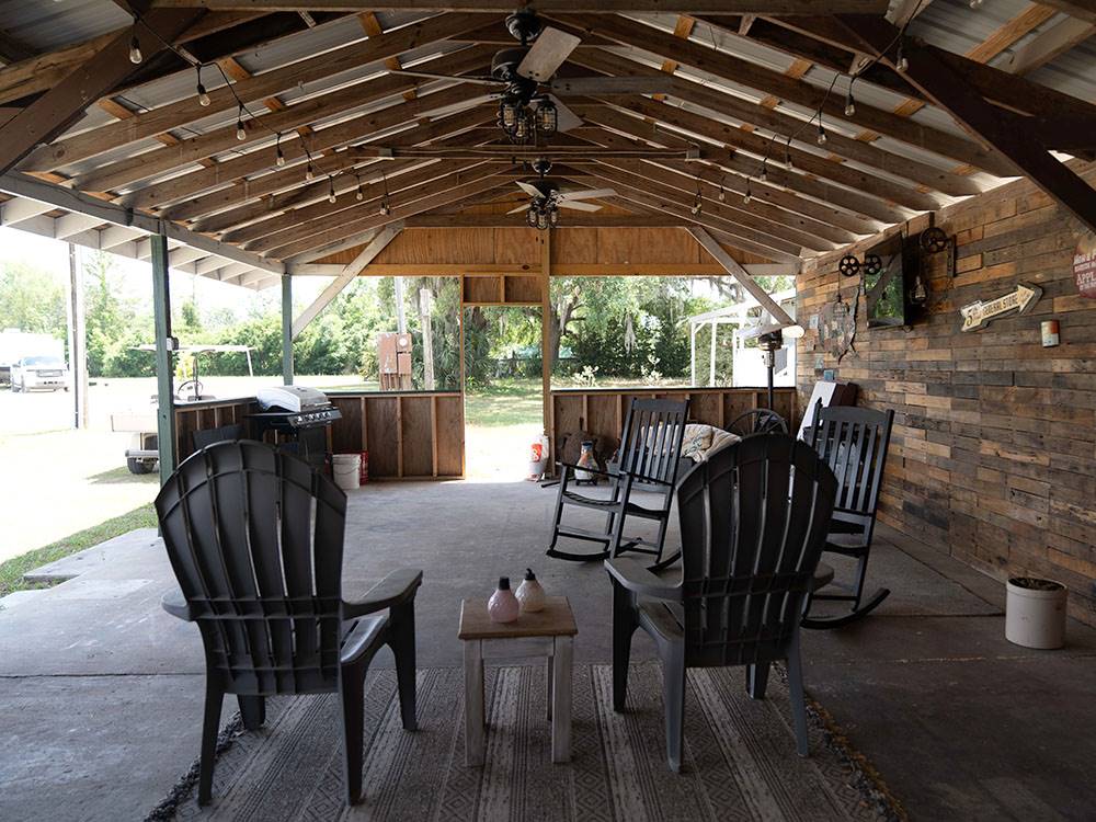 Covered sitting area