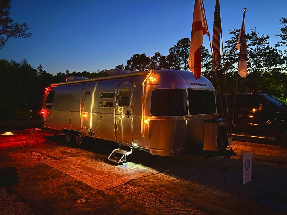 RV site at night
