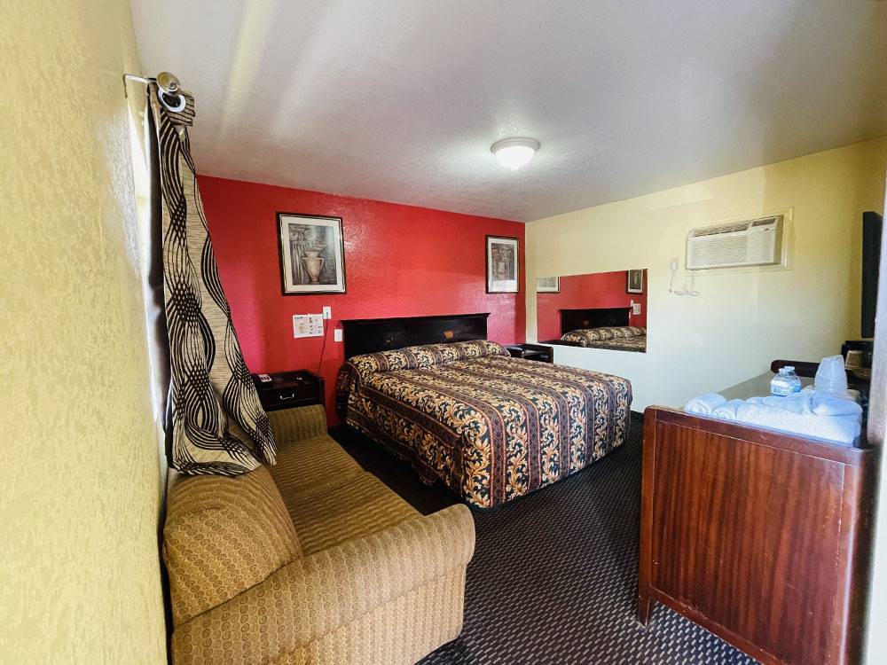 Interior of one of the motel rooms