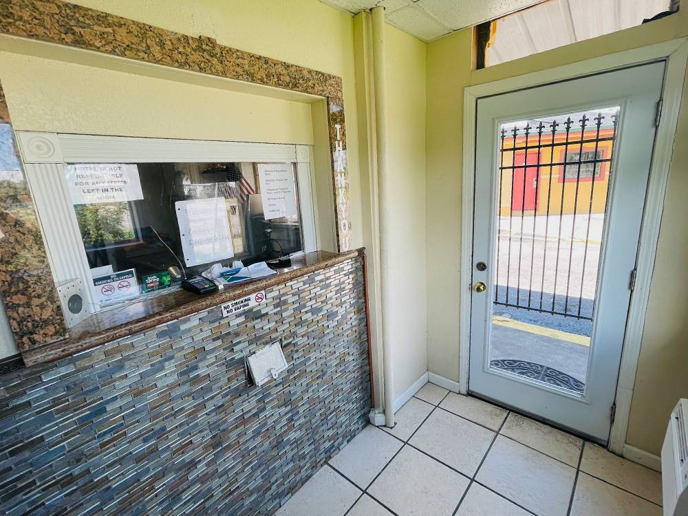 The registration desk