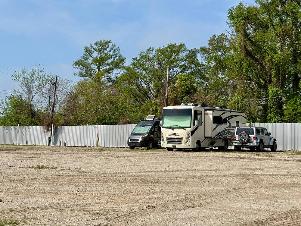 RV and vehicles at sites