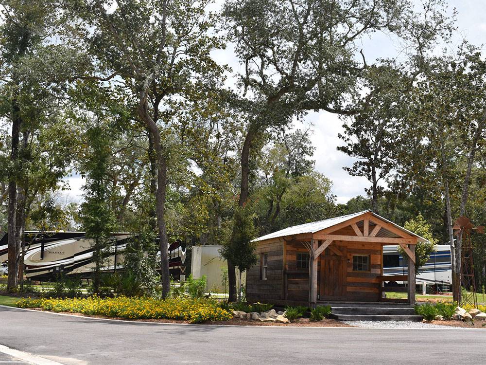 The round about road by the cabin