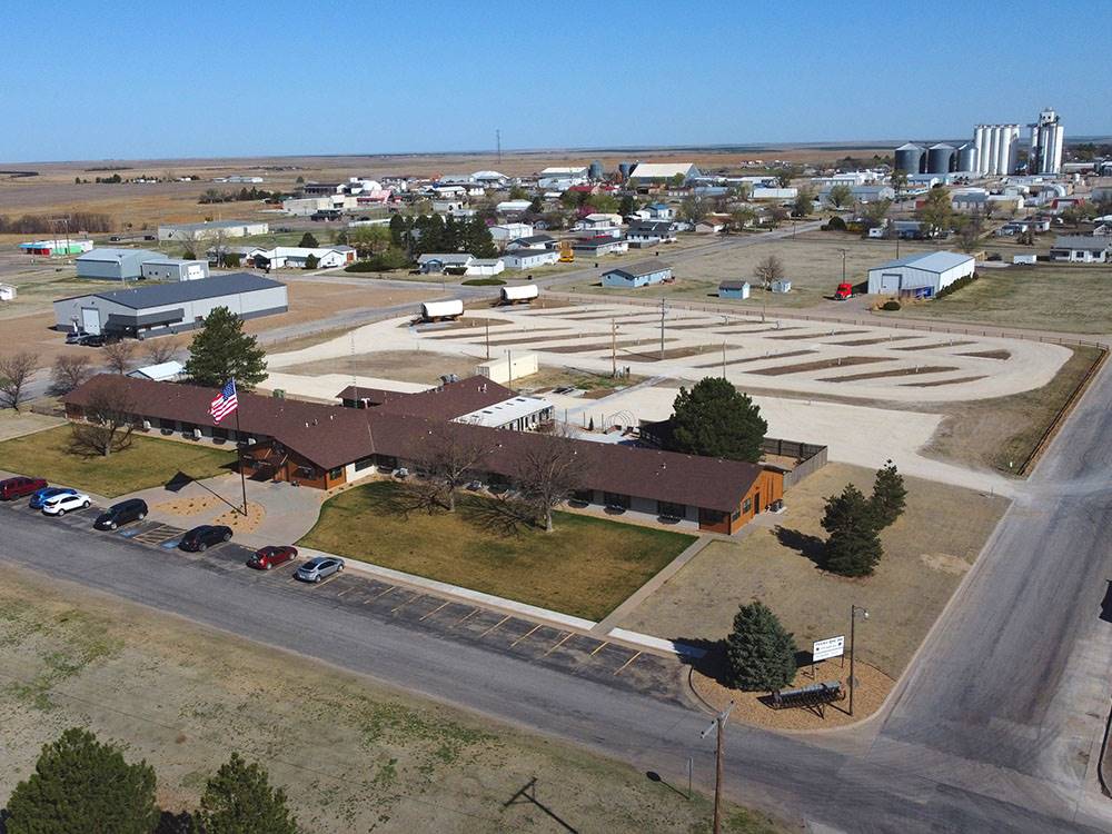 An aerial view of the park