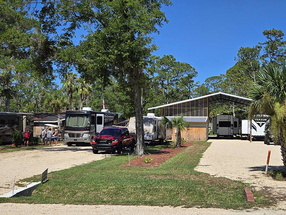 Grassy area by the RV site