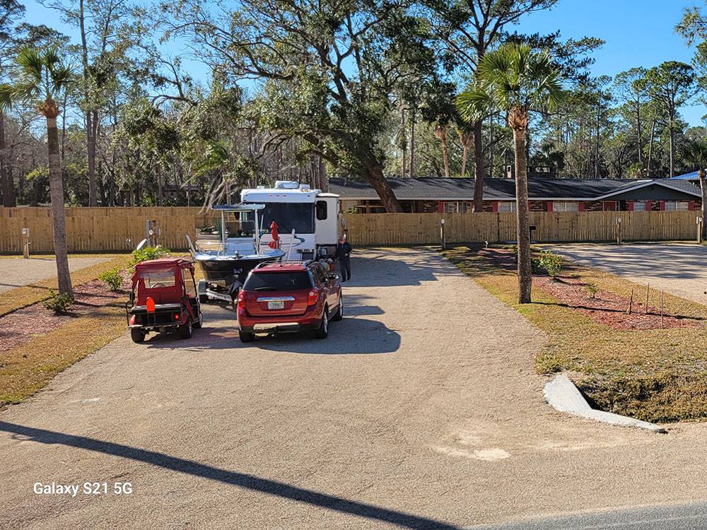 RV at one of the paved spots