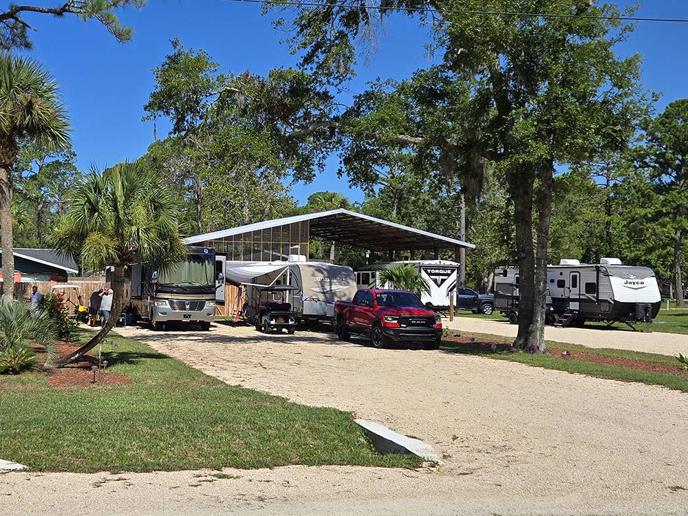 Truck on the RV site