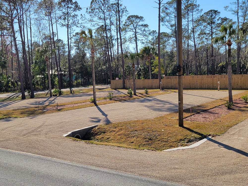 Road by the RV sites