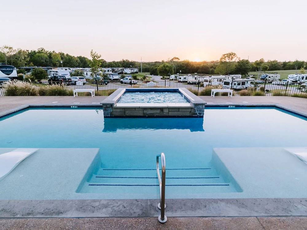 Hot tub and pool by the RV sites