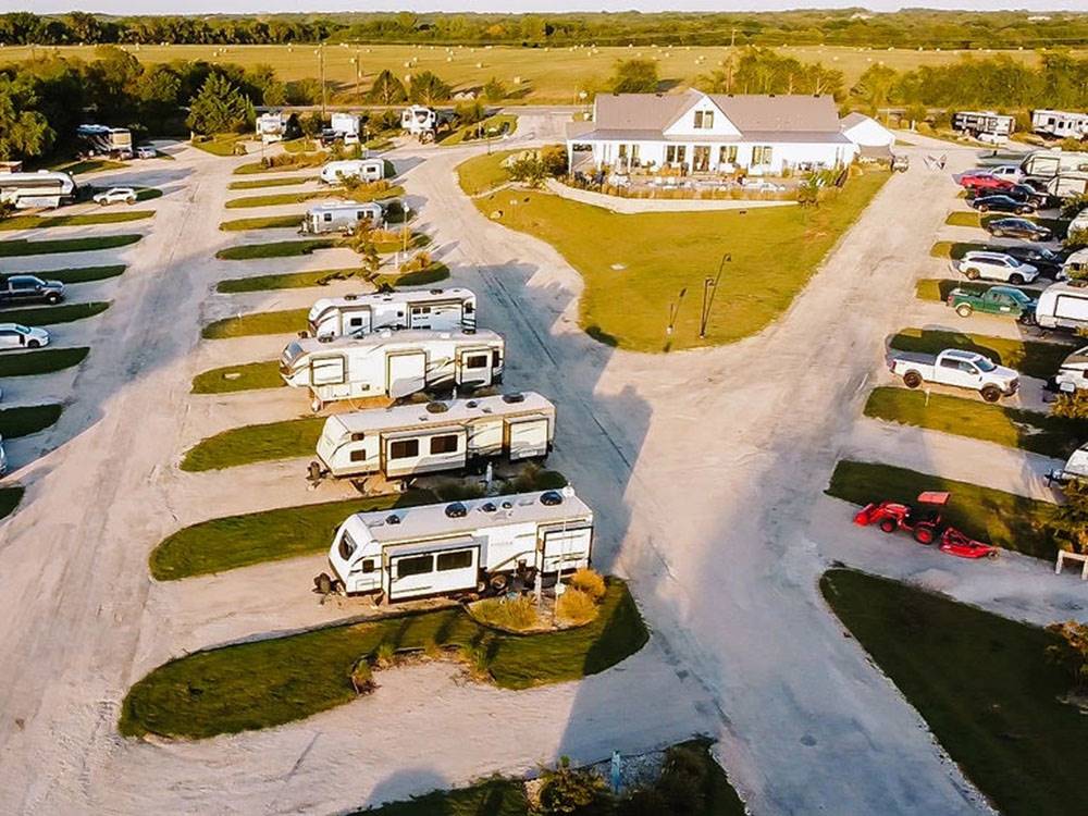 View of RVs and resort