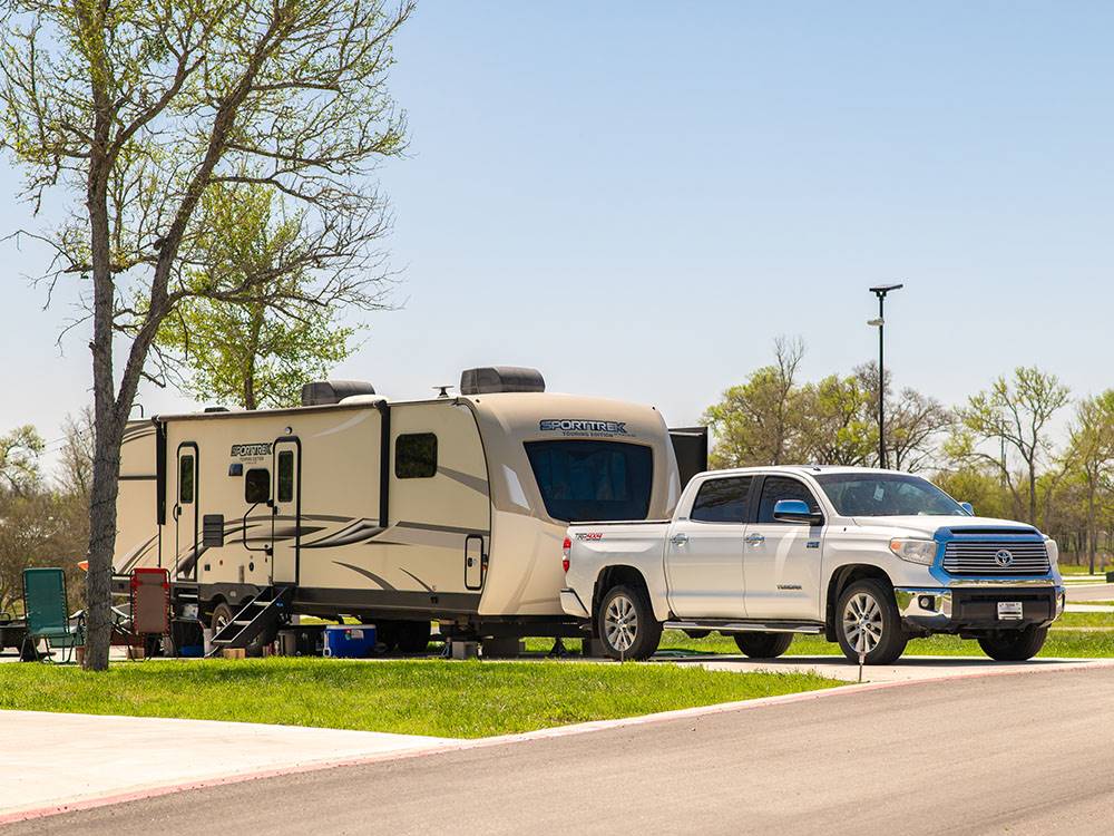 A travel trailer