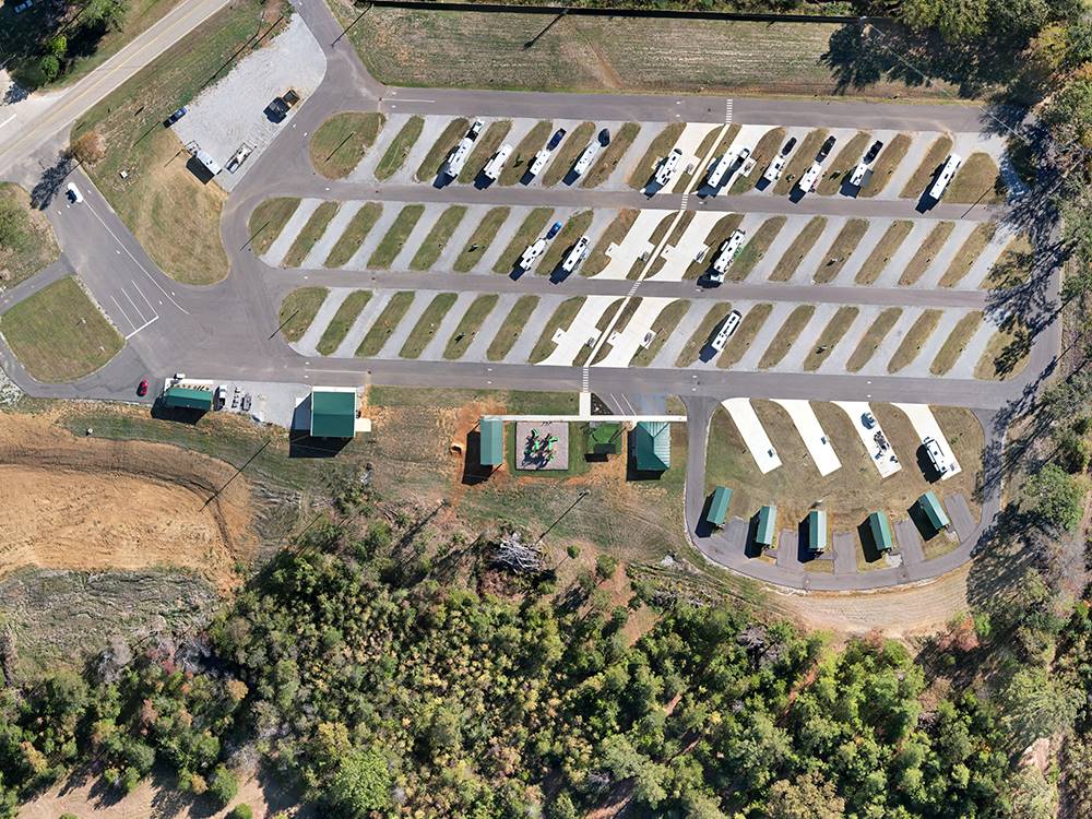 An aerial view of sites
