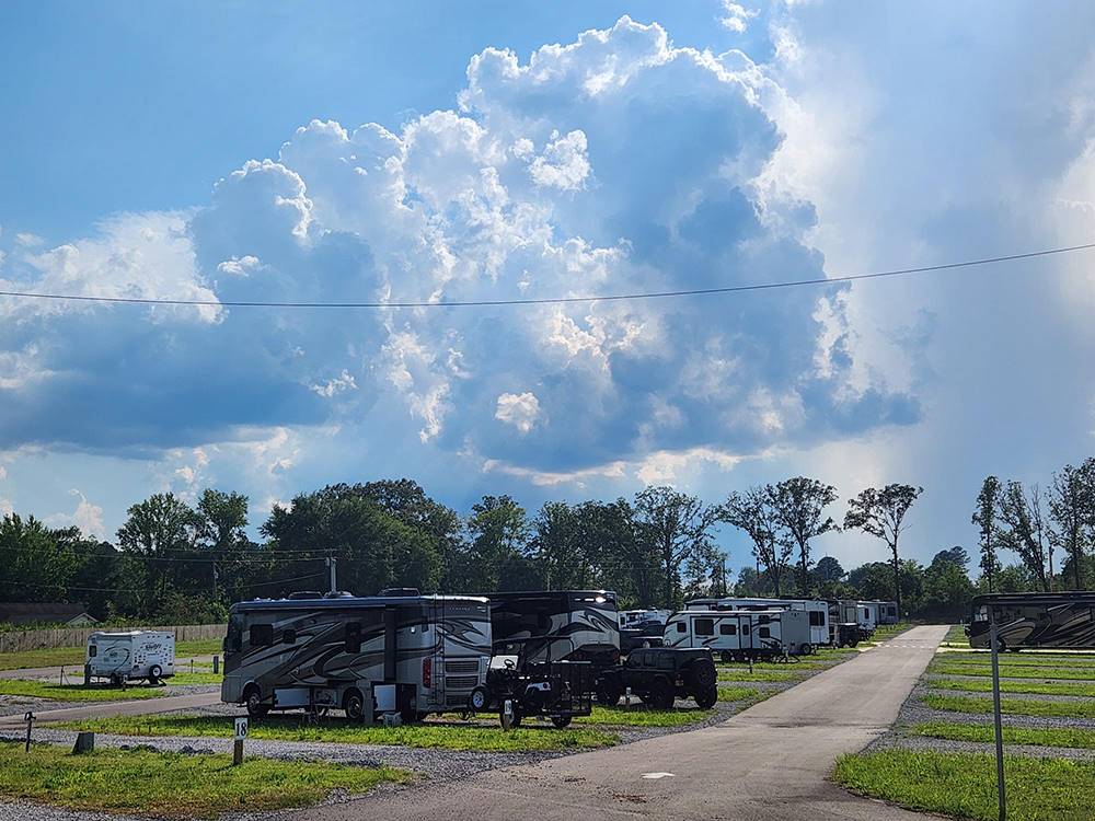 A row of RV sites