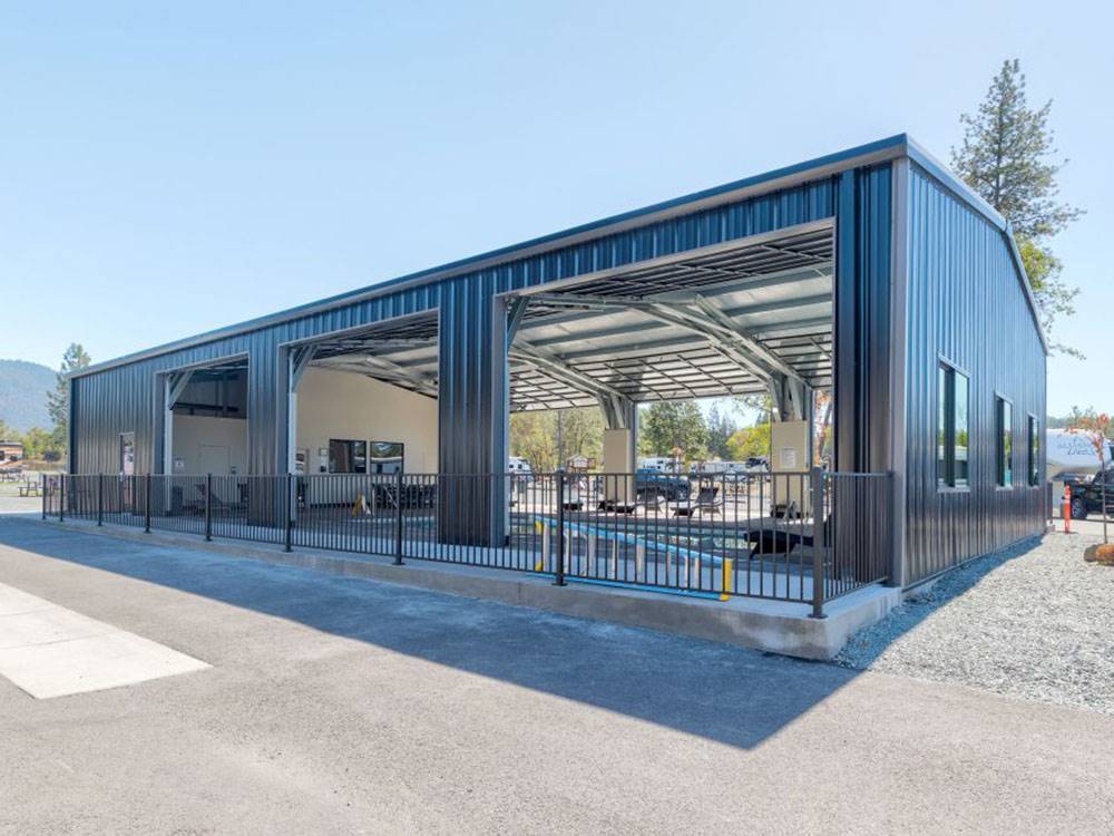 Exterior of the pool building