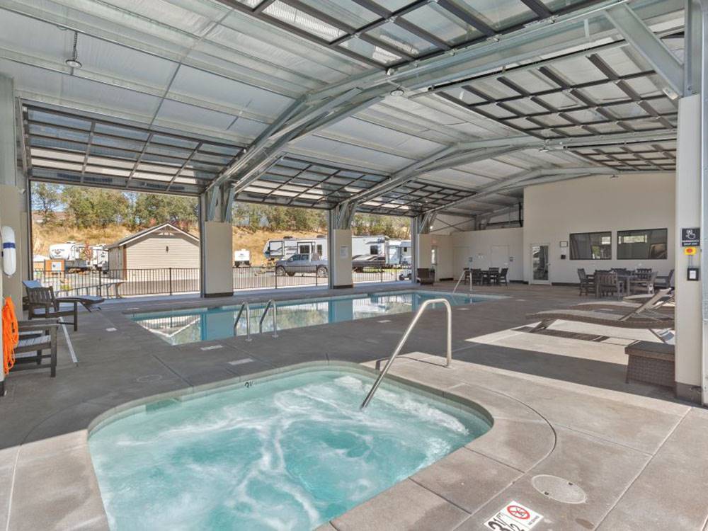 The spa and pool area