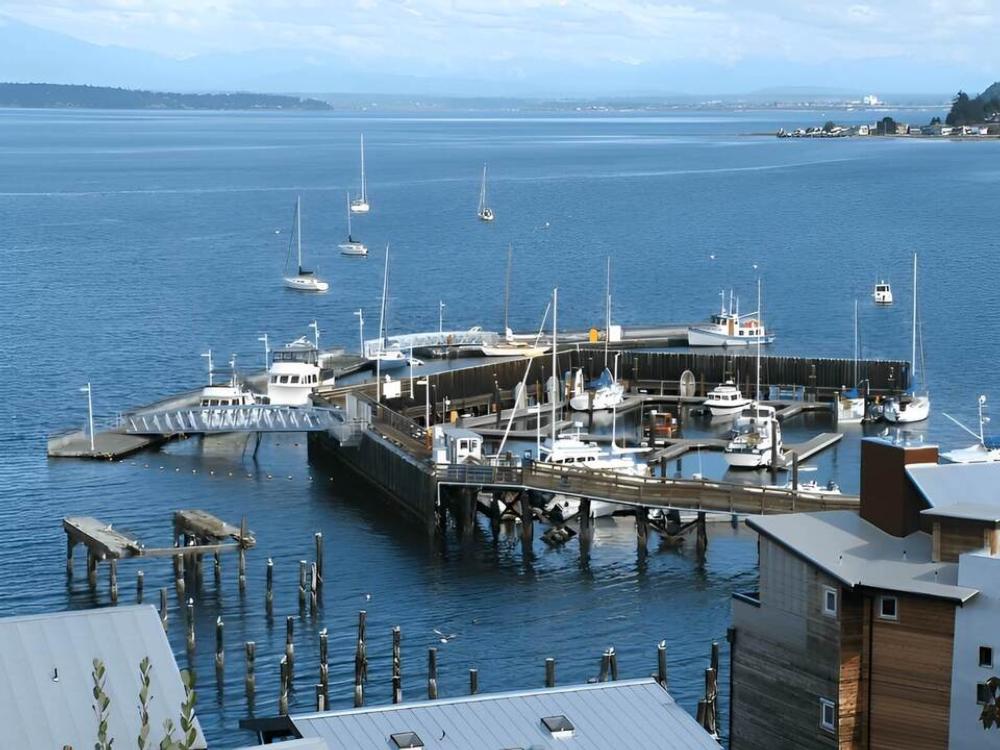 The Marina on blue water at Whidbey Island Fairgrounds and Events Center