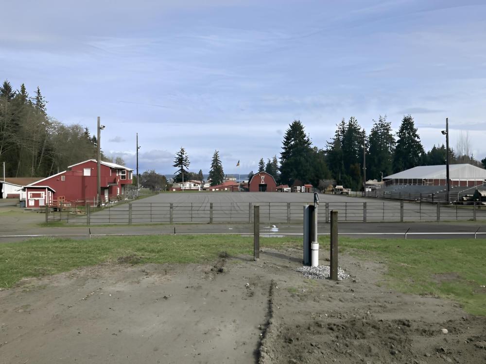 Courtyard near barn at Whidbey Island Fairgrounds and Events Center