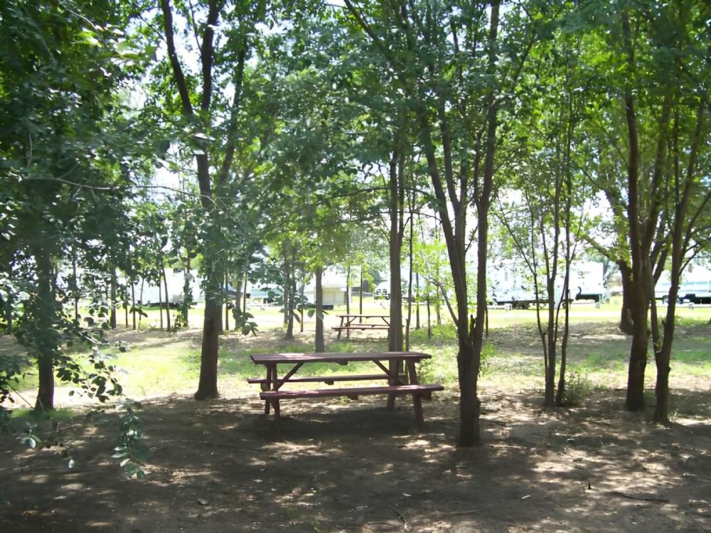 panic table at site Red Deer Villa RV Ranch