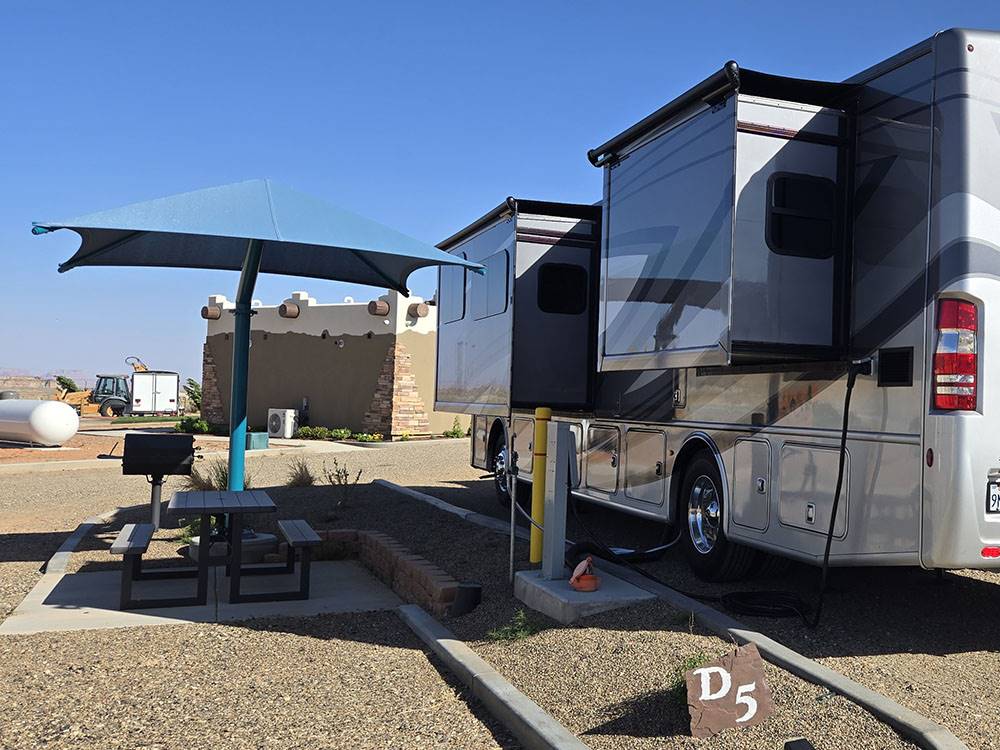 Close up of the RV site