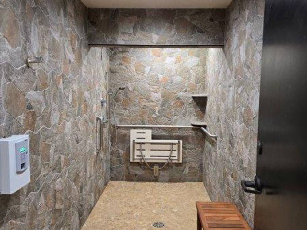 The inside of the shower