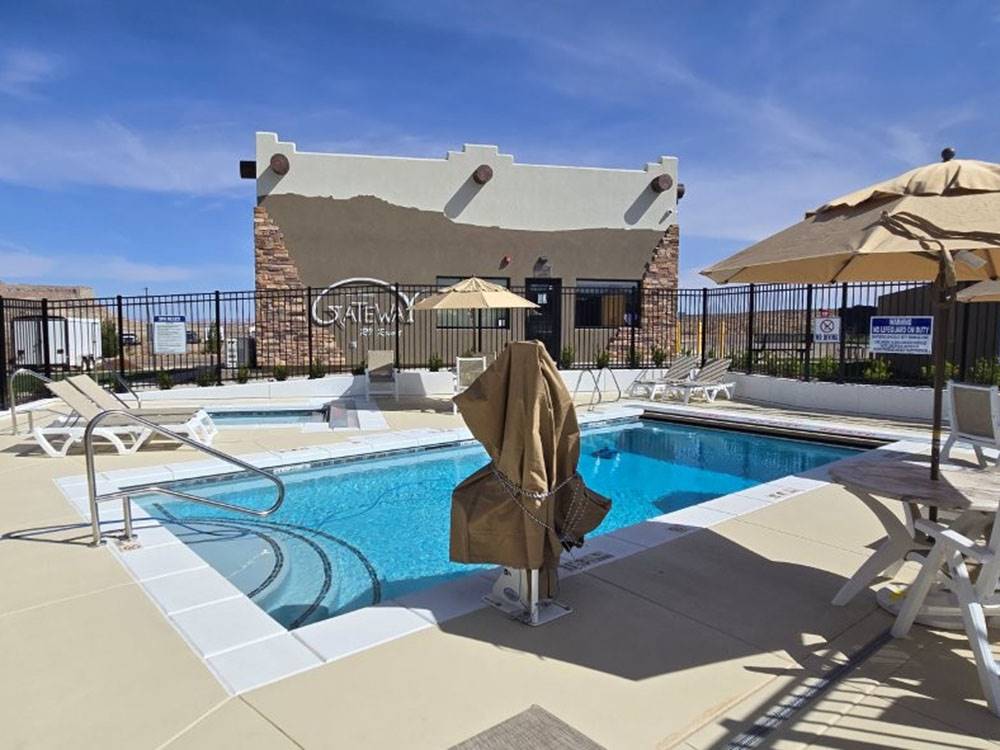View of the pool area