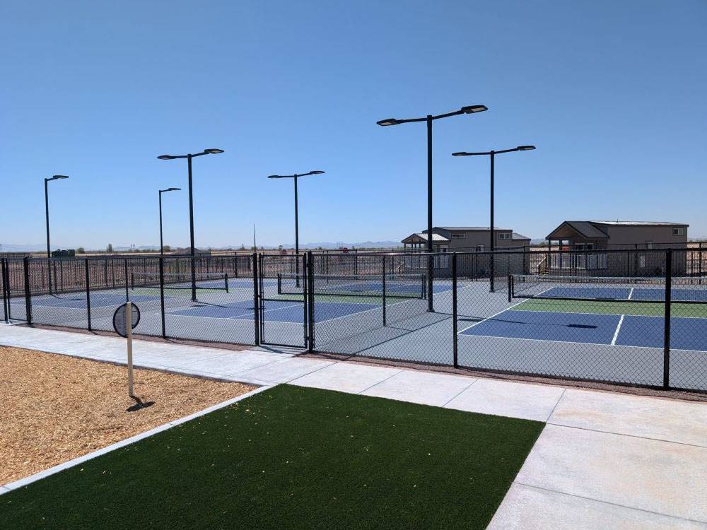 The pickleball courts