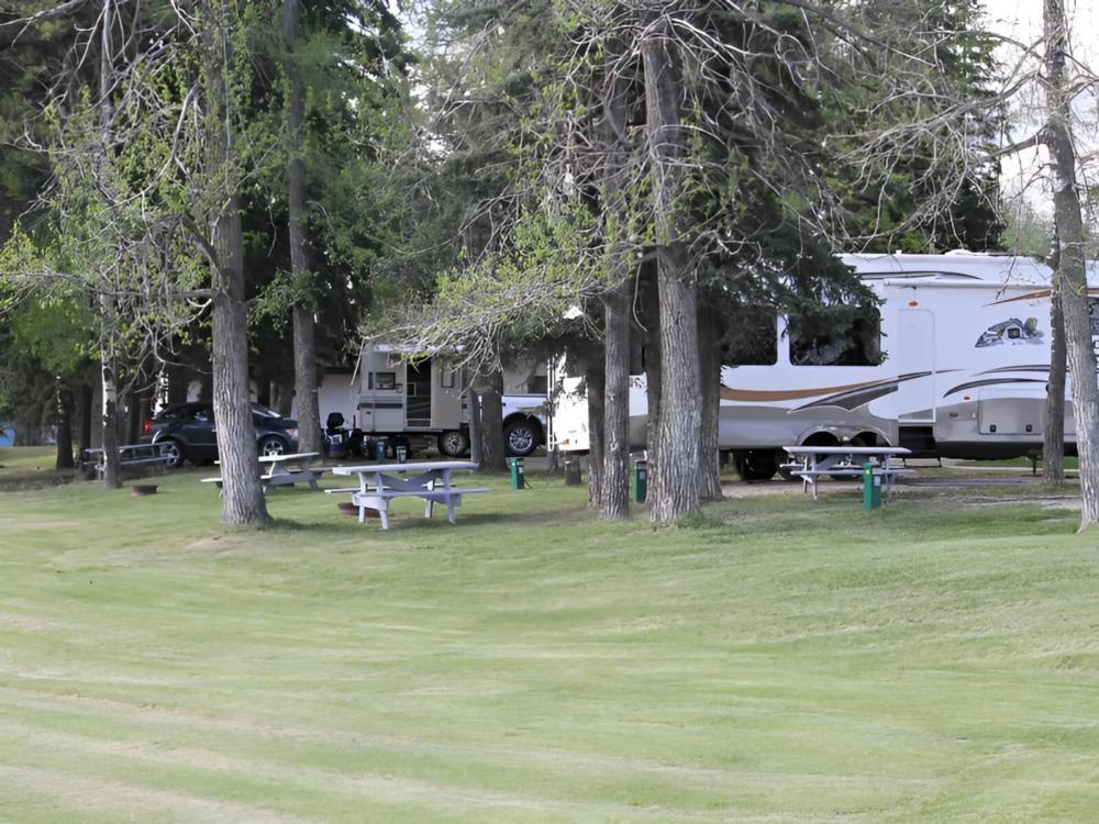 RV sites near grassy area