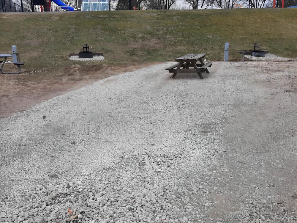 Panic table at site Sam Robinson Memorial Park