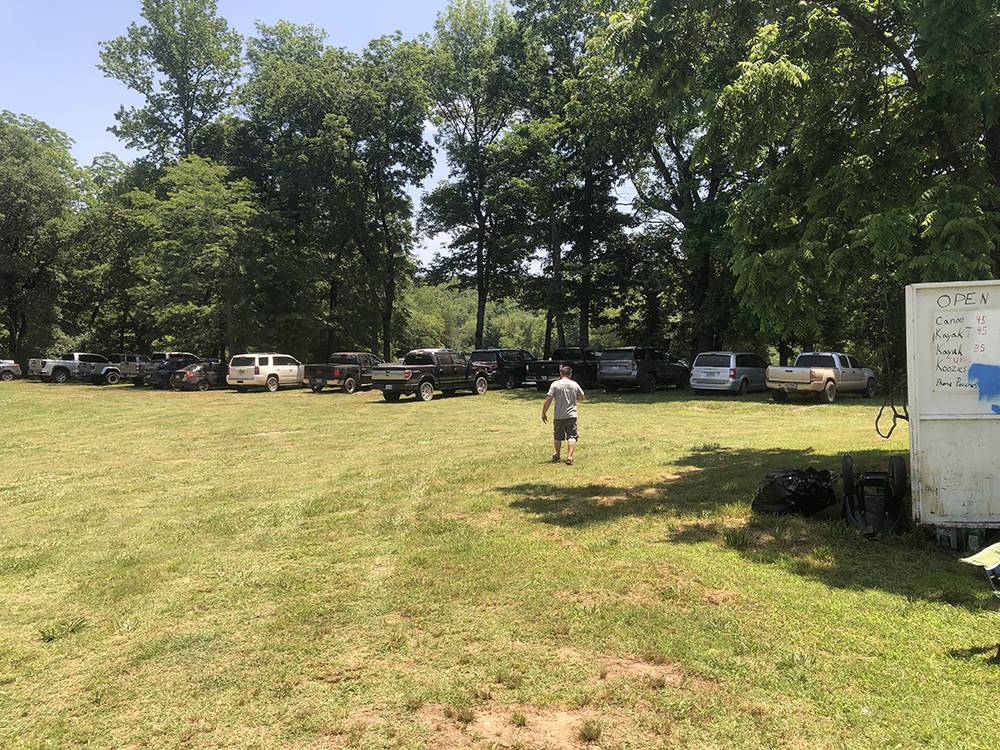 A grassy area near the boat rentals