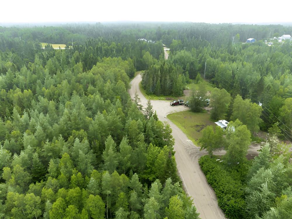 Aerial view of the campground location