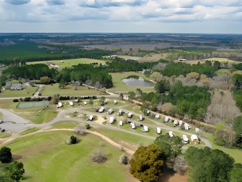 Aerial view of the park