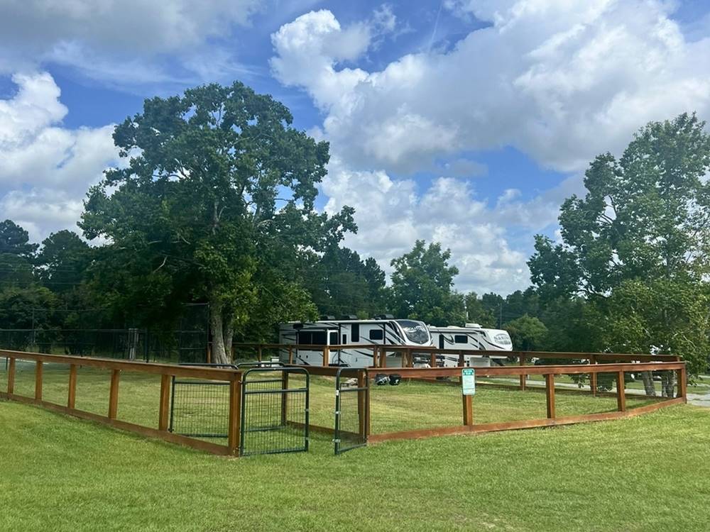 The enclosed dog run