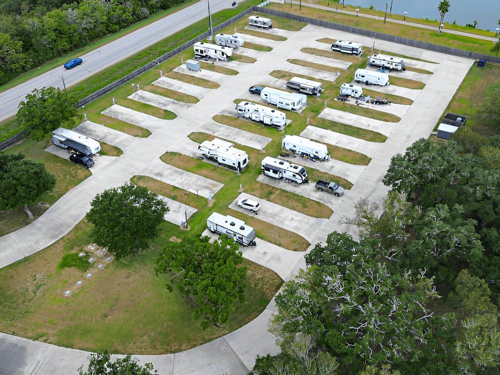Aerial view of RV sites