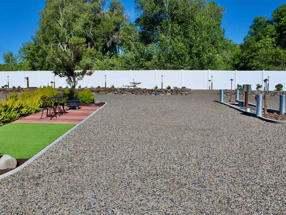 Closer view of a gravel site