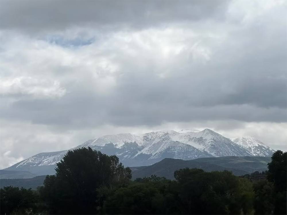 Cloudy mountain view
