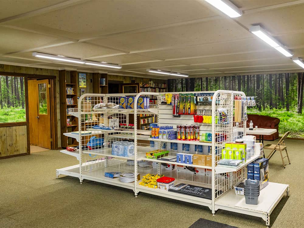 Merchandise in the camp store