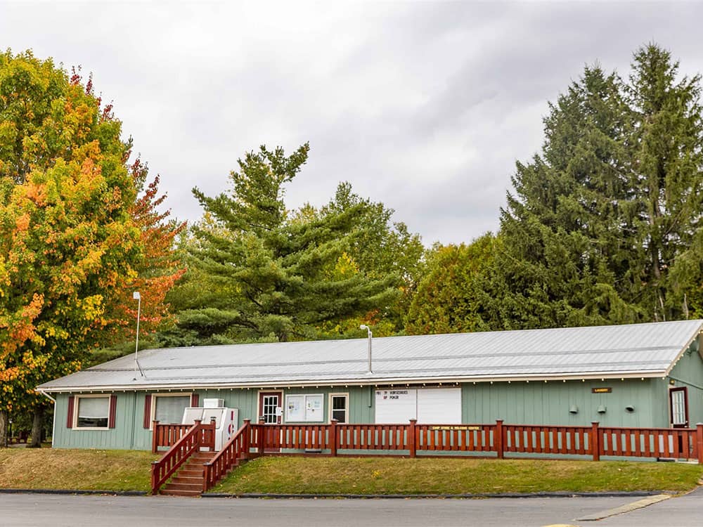 Exterior of the camp office