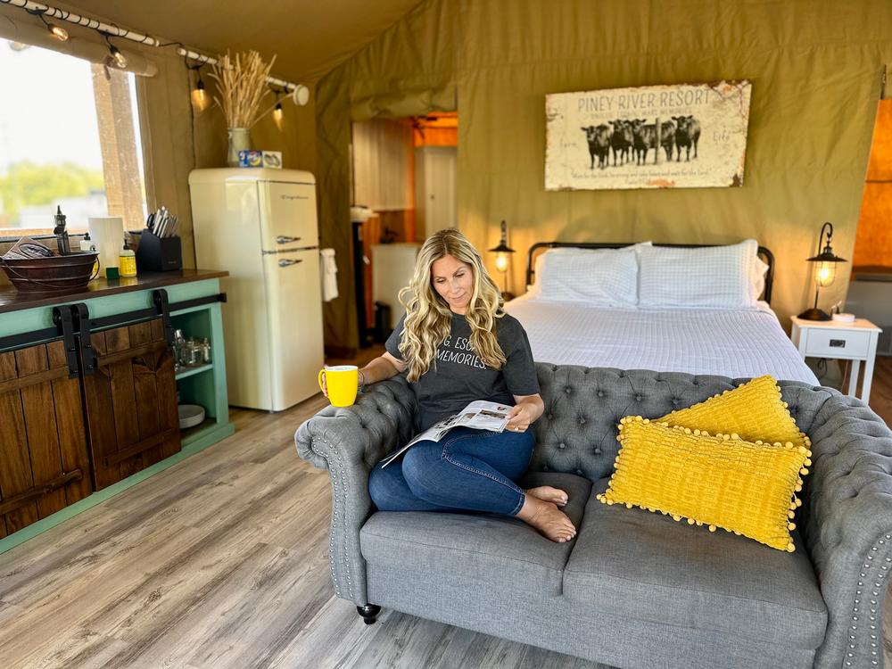 Inside the rental at Piney River RV Resort