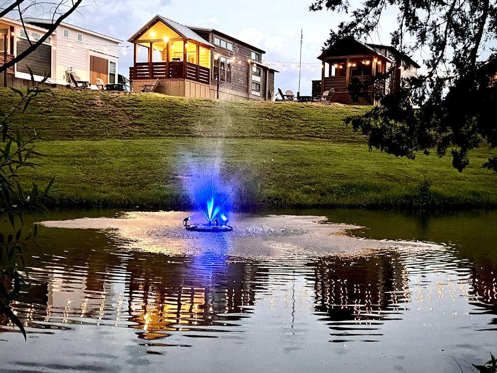 Water feature at Piney River RV Resort
