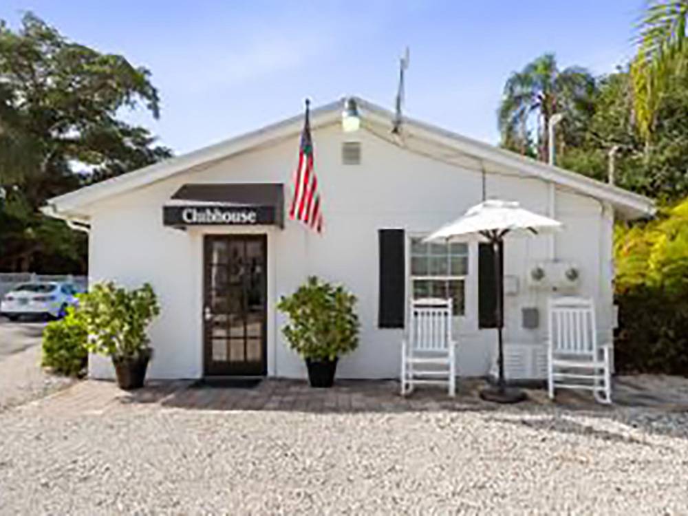 Exterior of the clubhouse