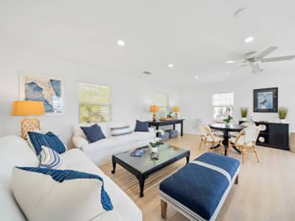 Livingroom area in a rental cabin