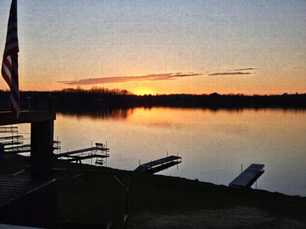 Docking station on a lake at Hidden Shady Nook