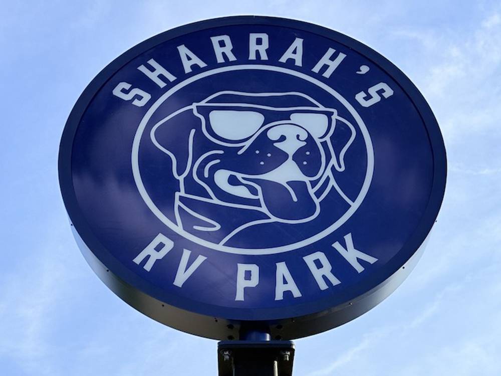 The park sign
